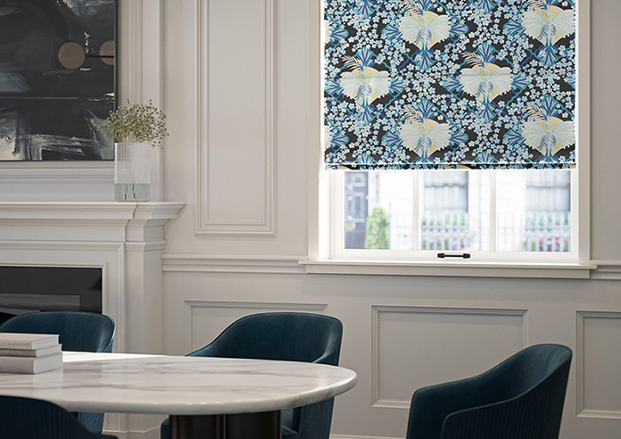 Faded Glamour, China Blue Black - Twist&Fit Roman Blind - Image 5